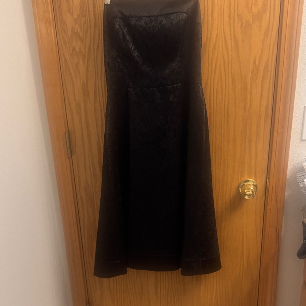 White House black market strapless black dress size 6
